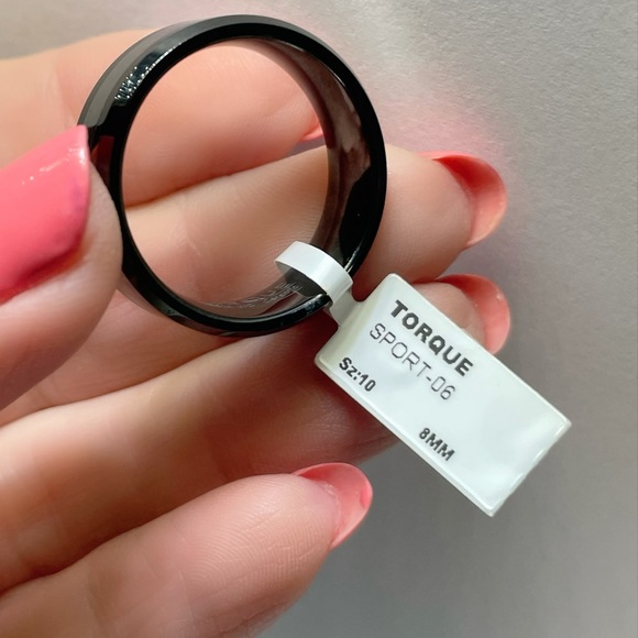 TORQUE Size 10 Tungsten Carbide Beveled Ceramic Finish Comfort Fit 8mm - - Picture 3 of 9